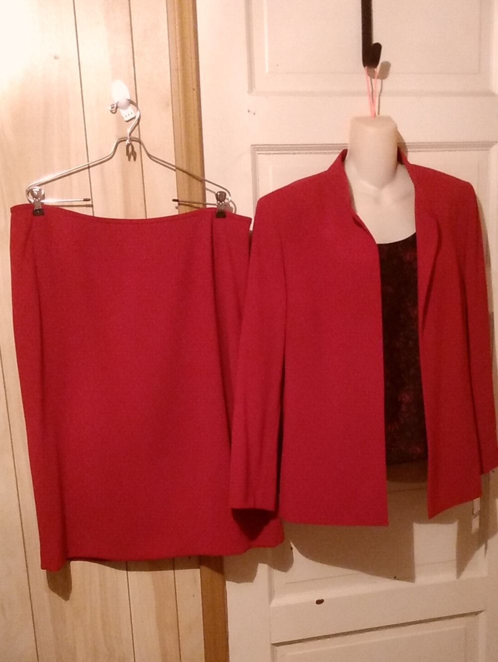 Red Black Lace Plus Size Mobwife Nwt Suit